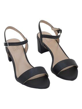 Naturalizer Bristol 2.5in Block Heel Dress Sandal Black US 6 EU 36